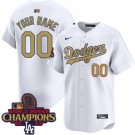 Toddler Los Angeles Dodgers Customized White 2025 Gold Collection Limited Jersey