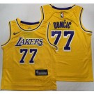 Toddler Los Angeles Lakers #77 Luka Doncic Yellow Swingman Jersey