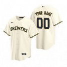Toddler Milwaukee Brewers Customized Cream Alternate 2020 Cool Base Jersey