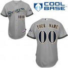 Toddler Milwaukee Brewers Customized Gray Cool Base Jersey