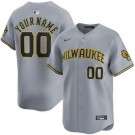 Toddler Milwaukee Brewers Customized Gray Limited Jersey