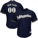 Toddler Milwaukee Brewers Customized Navy Blue 2 Cool Base Jersey