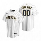 Toddler Milwaukee Brewers Customized White Stripes 2020 Cool Base Jersey