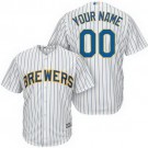 Toddler Milwaukee Brewers Customized White Stripes Cool Base Jersey