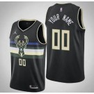 Toddler Milwaukee Bucks Customized Black Statement Icon Swingman Jersey