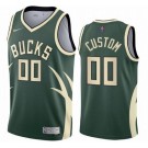 Toddler Milwaukee Bucks Customized Green 2021 Earned Icon Swingman Jersey