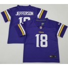 Toddler Minnesota Vikings #18 Justin Jefferson Limited Purple Vapor Jersey