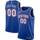 Toddler New York Knicks Customized Blue Statement Icon Swingman Jersey