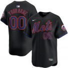 Toddler New York Mets Customized Black Limited Jersey
