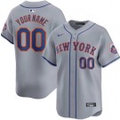 Toddler New York Mets Customized Gray Limited Jersey