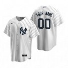 Toddler New York Yankees Customized White Stripes 2020 Cool Base Jersey