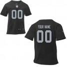 Toddler Oakland Raiders Customized Game Black Jersey