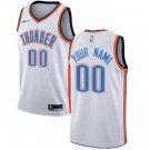 Toddler Oklahoma City Thunder Customized White Icon Swingman Jersey_2