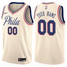 Toddler Philadelphia 76ers Customized Cream City Icon Swingman Jersey