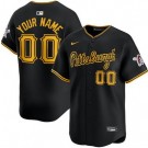 Toddler Pittsburgh Pirates Customized Black Alternate Limited Jersey