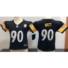Toddler Pittsburgh Steelers #90 TJ Watt Black Jersey