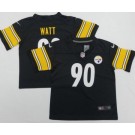Toddler Pittsburgh Steelers #90 TJ Watt Limited Black Vapor Jersey