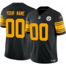 Toddler Pittsburgh Steelers Customized Limited Black Throwback FUSE Vapor Jersey