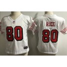 Toddler San Francisco 49ers #80 Jerry Rice Game White Color Rush Jersey