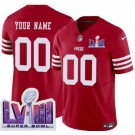 Toddler San Francisco 49ers Customized Limited Red LVIII Super Bowl FUSE Vapor Jersey
