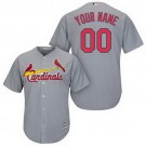 Toddler St Louis Cardinals Customized Gray Cool Base Jersey