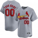 Toddler St Louis Cardinals Customized Gray Limited Jersey