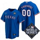 Toddler Texas Rangers Customized Blue 2023 World Series Cool Base Jersey