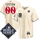 Toddler Texas Rangers Customized Cream City 2023 World Series Cool Base Jersey