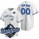 Toddler Toronto Blue Jays Custom White 2025 World Series Cool Base Jersey
