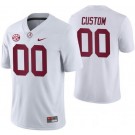 Women's Alabama Crimson Tide Custom Limited White College Football Jersey