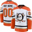 Women's Anaheim Ducks Custom White Authentic Jersey