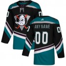 Women's Anaheim Ducks Customized Black Alternater Authentic Jersey