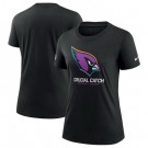 Women's Arizona Cardinals Black 2024 Crucial Catch T Shirt