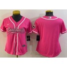 Women's Arizona Cardinals Blank Limited Pink Baseball Jersey