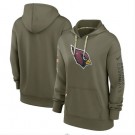 Women's Arizona Cardinals Olive 2022 Salute To Service Performance Pullover Hoodie