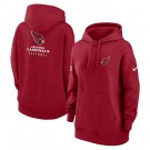 Women's Arizona Cardinals Red Sideline Club Fleece Pullover Hoodie