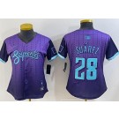 Women's Arizona Diamondbacks #28 Eugenio Suarez Purple 2025 City Connect Limited Jersey