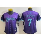 Women's Arizona Diamondbacks #7 Corbin Carroll Purple 2025 City Connect Limited Jersey