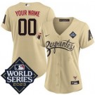 Women's Arizona Diamondbacks Customized Cream City 2023 World Series Cool Base Jersey