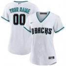 Women's Arizona Diamondbacks Customized White Alternate Cool Base Jersey