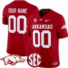 Women's Arkansas Razorbacks Custom Limited Red FUSE College Football Jersey