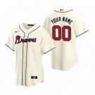 Women's Atlanta Braves Customized Cream Alternate 2020 Cool Base Jersey