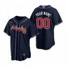 Women's Atlanta Braves Customized Navy Alternate 2020 Cool Base Jersey