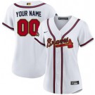 Women's Atlanta Braves Customized White 2022 Gold Program Cool Base Jersey