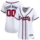 Women's Atlanta Braves Customized White Limited Jersey
