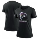 Women's Atlanta Falcons Black 2024 Crucial Catch T Shirt