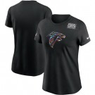 Women's Atlanta Falcons Black Crucial Catch Sideline Performance T Shirt