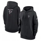 Women's Atlanta Falcons Black Sideline Club Fleece Pullover Hoodie