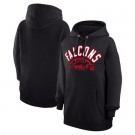 Women's Atlanta Falcons Starter Black Half Ball Team Pullover Hoodie