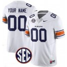 Women's Auburn Tigers Custom Limited White FUSE College Football Jersey